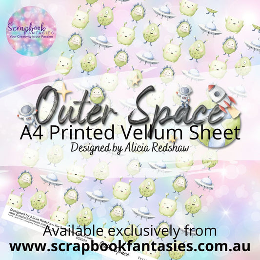 Outer Space A4 Printed Vellum Sheet - Aliens 672400