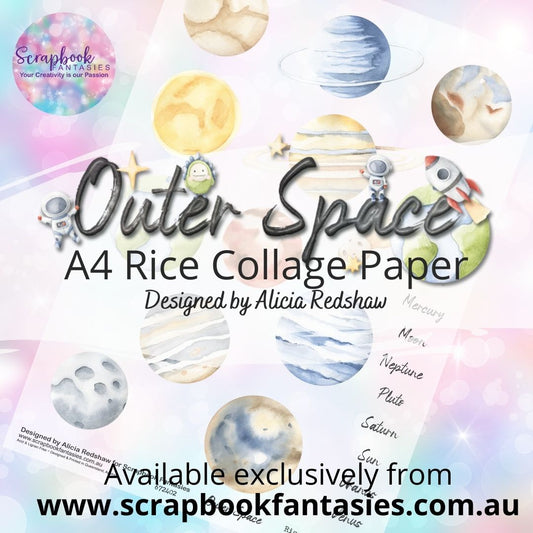 Outer Space A4 Rice Collage Paper - Planets 672402