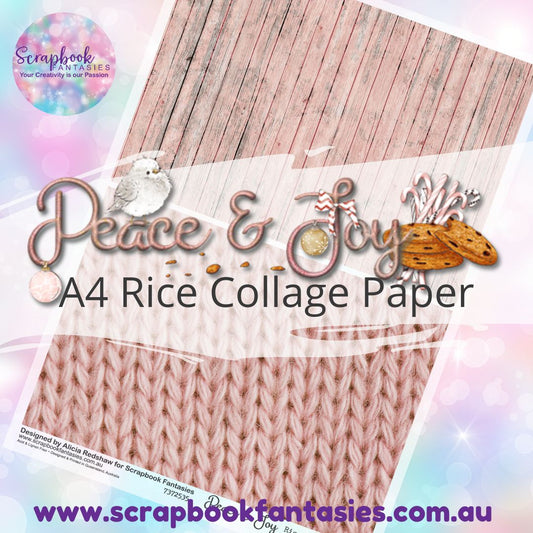 Peace & Joy A4 Rice Collage Paper - Pattern Halves 3 7372535