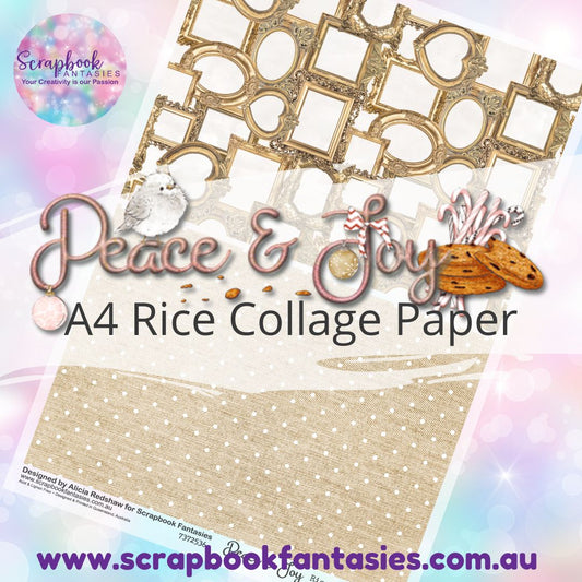 Peace & Joy A4 Rice Collage Paper - Pattern Halves 4 7372536