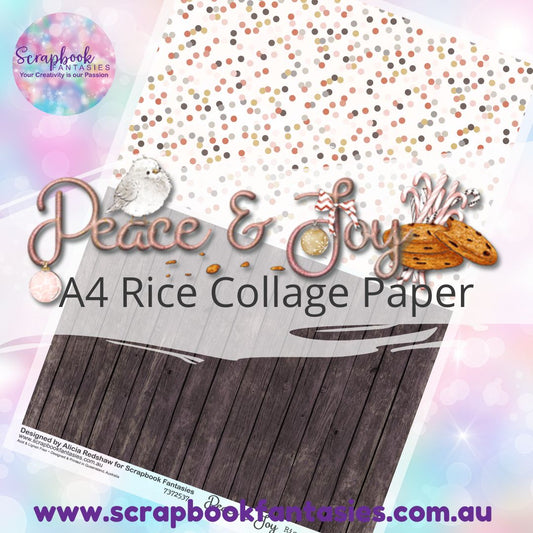 Peace & Joy A4 Rice Collage Paper - Pattern Halves 5 7372537