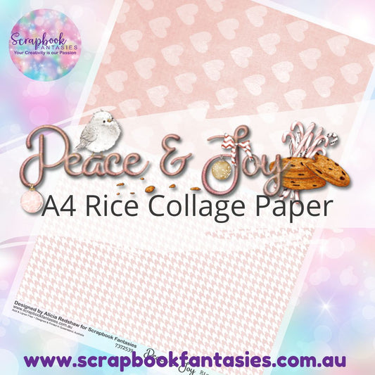 Peace & Joy A4 Rice Collage Paper - Pattern Halves 7 7372539