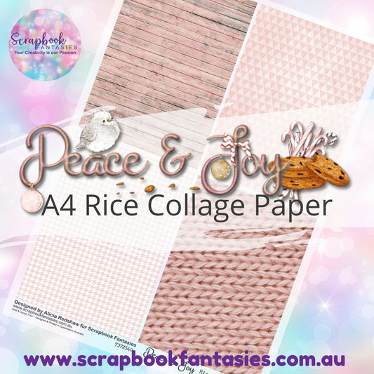 Peace & Joy A4 Rice Collage Paper - Pattern Quarters 1 7372540