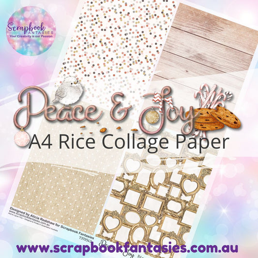 Peace & Joy A4 Rice Collage Paper - Pattern Quarters 4 7372543