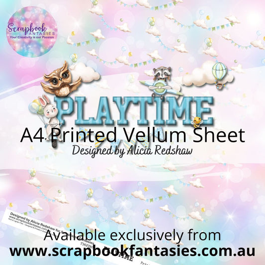 Playtime A4 Printed Vellum Sheet - Clouds & Banners 73627807