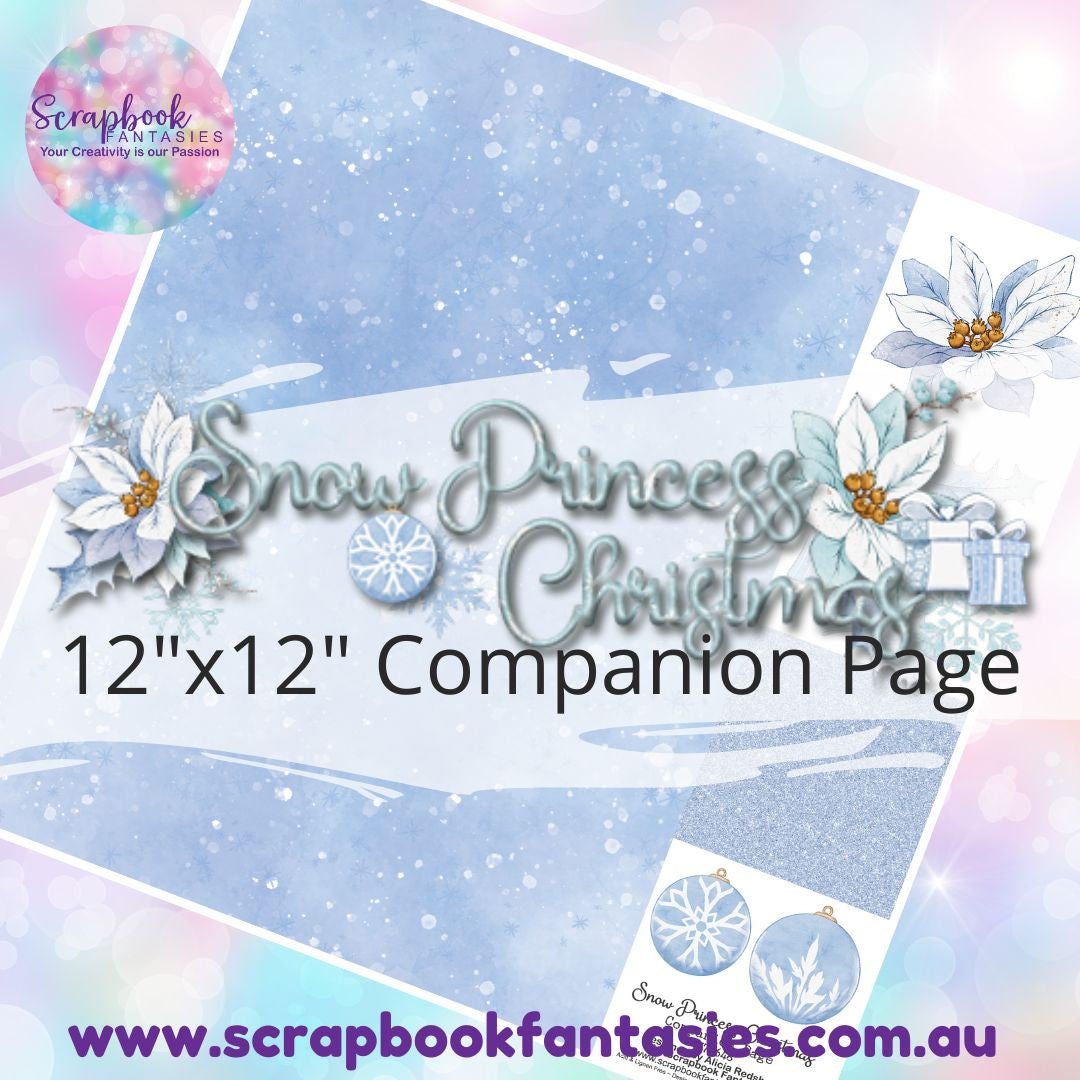 Snow Princess Christmas 12"x12" Single-sided Companion Page - Blue 772648