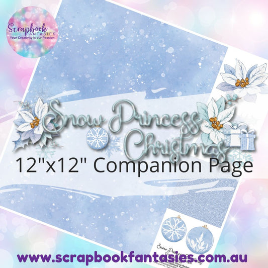 Snow Princess Christmas 12"x12" Single-sided Companion Page - Blue 772648