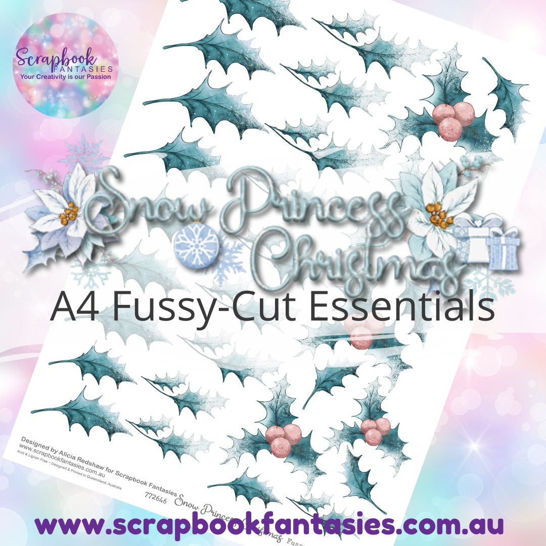 Snow Princess Christmas A4 Colour Fussy-Cut Essentials - Holly 1 772646