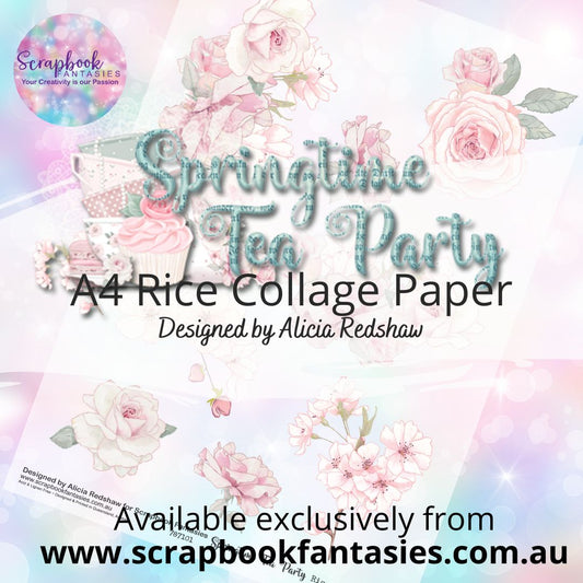 Springtime Tea Party A4 Rice Collage Paper - Bouquets 787101