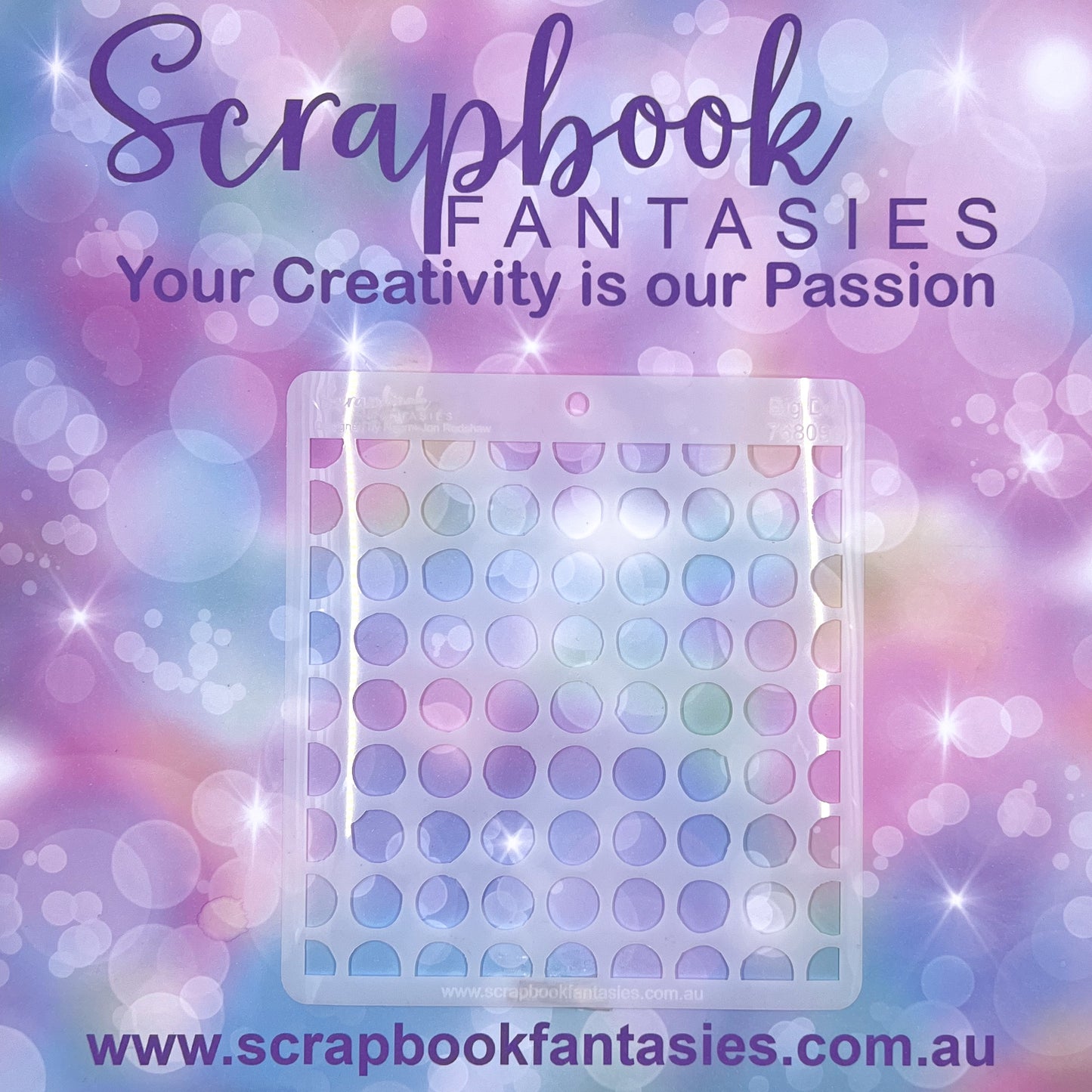 Scrapbook Fantasies Stencil Template Mask - 5.5”x5.5” - Big Dot 768098