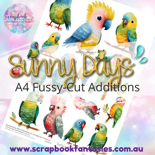 Sunny Days A4 Colour Fussy-Cut Additions  - Parrots 247343