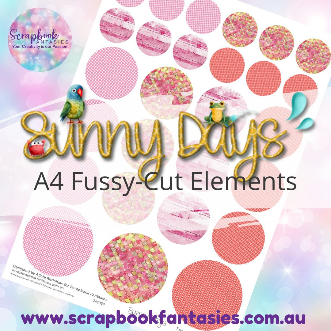 Sunny Days A4 Colour Fussy-Cut Elements - Circles 1 247329