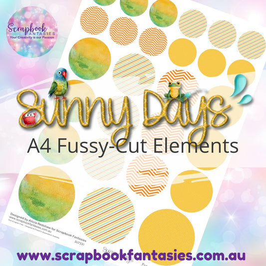 Sunny Days A4 Colour Fussy-Cut Elements - Circles 2 247330