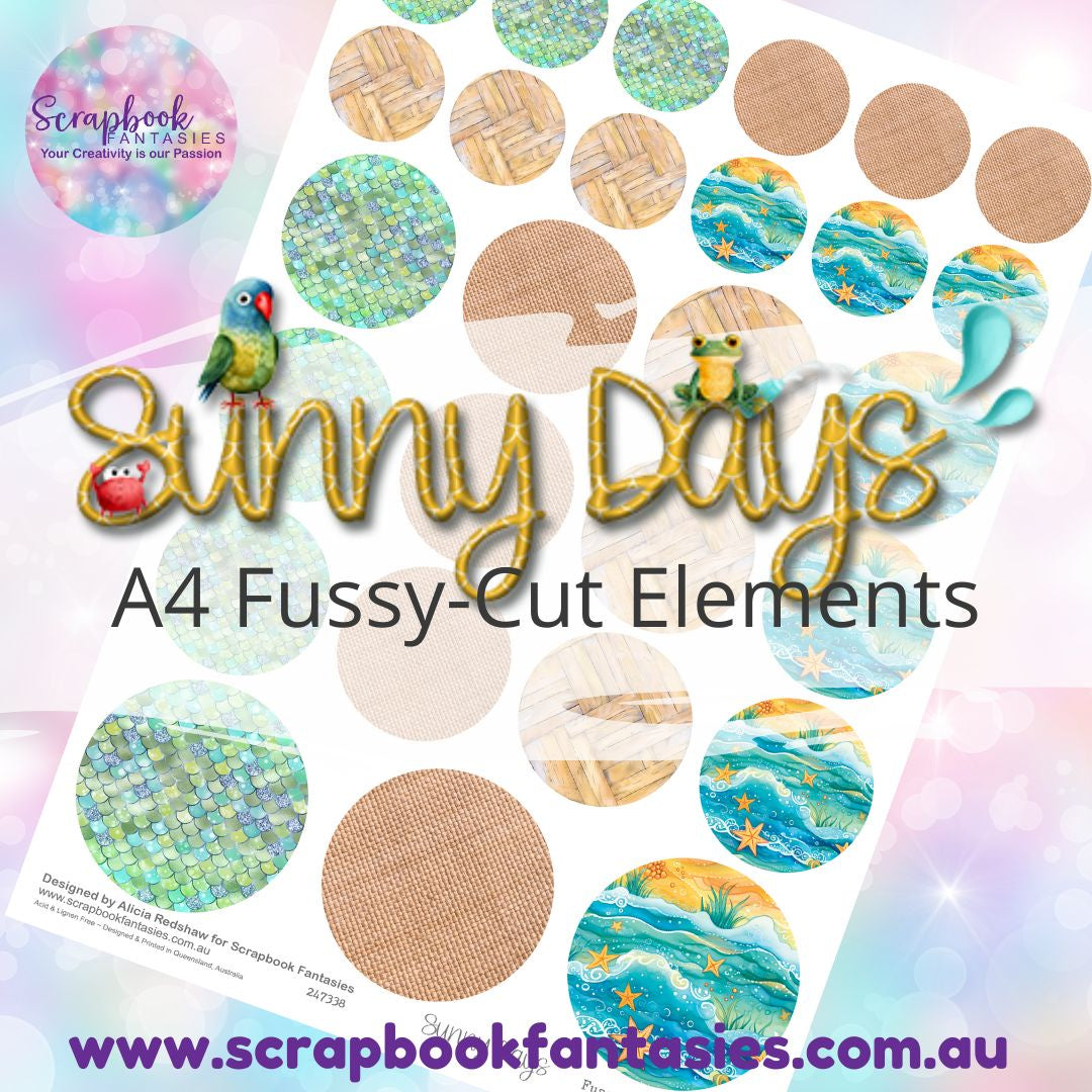 Sunny Days A4 Colour Fussy-Cut Elements - Circles 4 247338