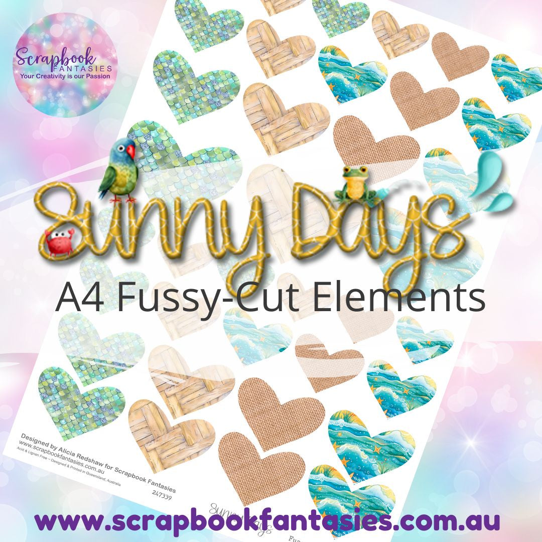 Sunny Days A4 Colour Fussy-Cut Elements - Hearts 4 247339