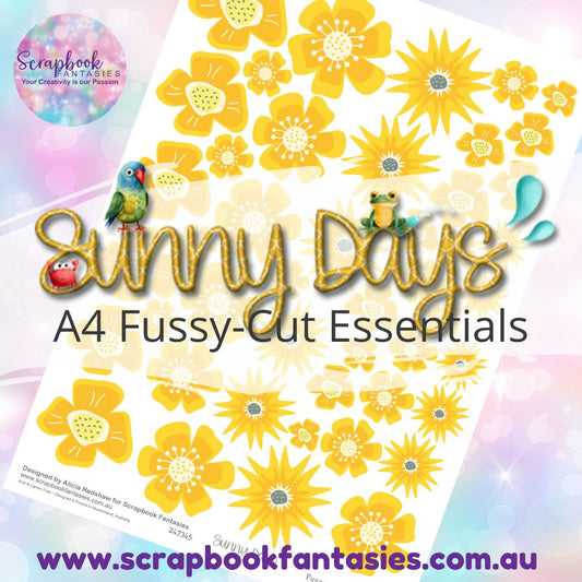 Sunny Days A4 Colour Fussy-Cut Essentials - Yellow Flowers 247345