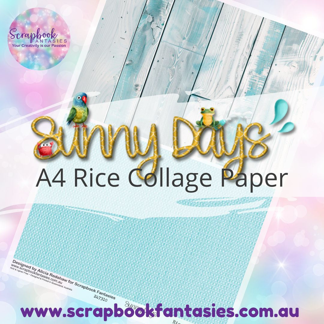 Sunny Days A4 Rice Collage Paper - Patterned Halves 4 247310