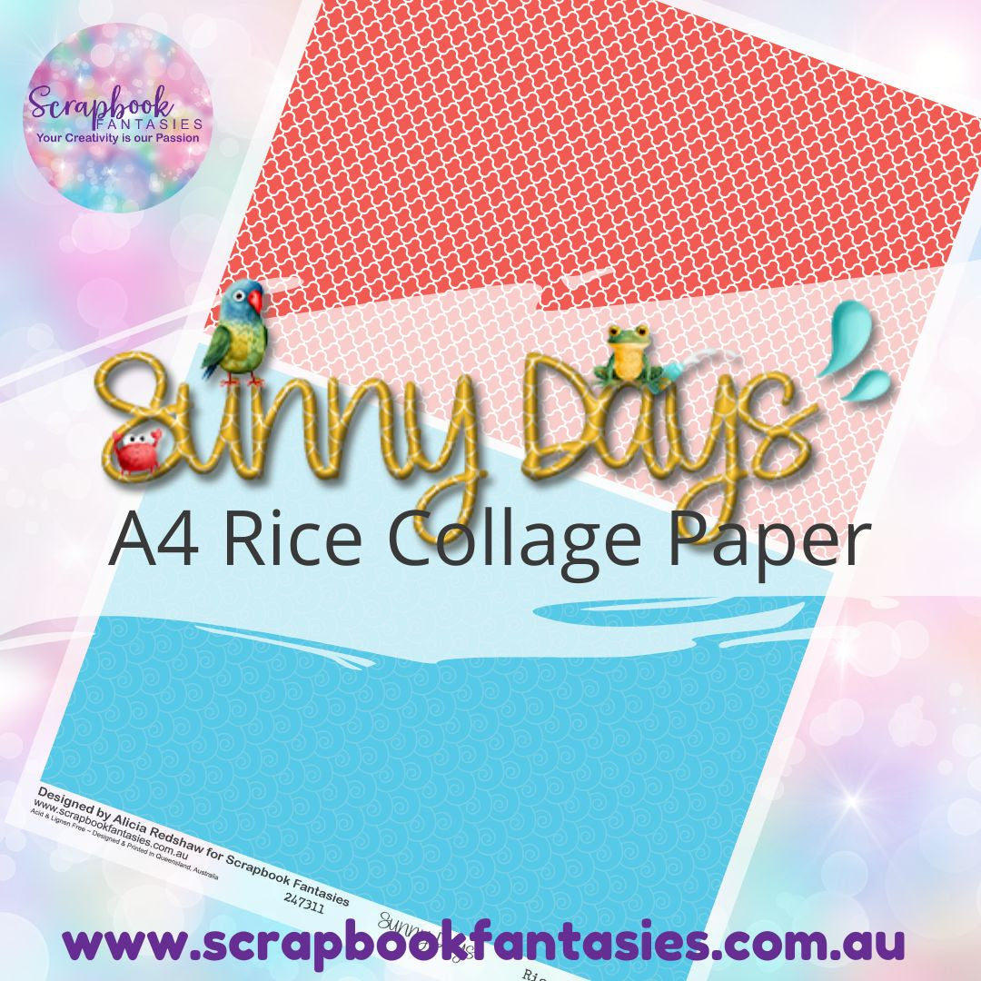 Sunny Days A4 Rice Collage Paper - Patterned Halves 5 247311