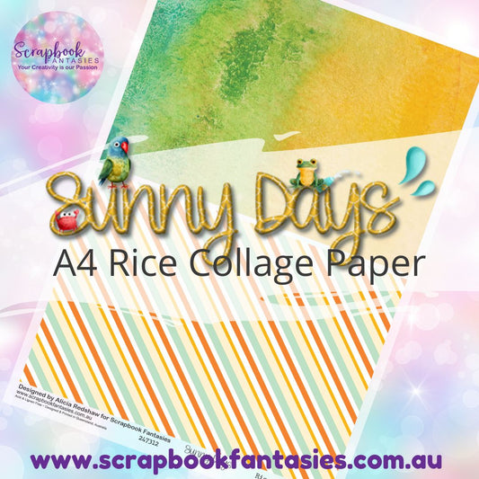 Sunny Days A4 Rice Collage Paper - Patterned Halves 6 247312