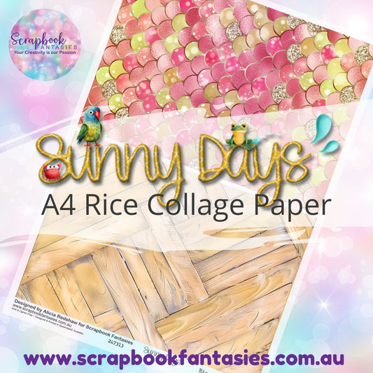 Sunny Days A4 Rice Collage Paper - Patterned Halves 7 247313