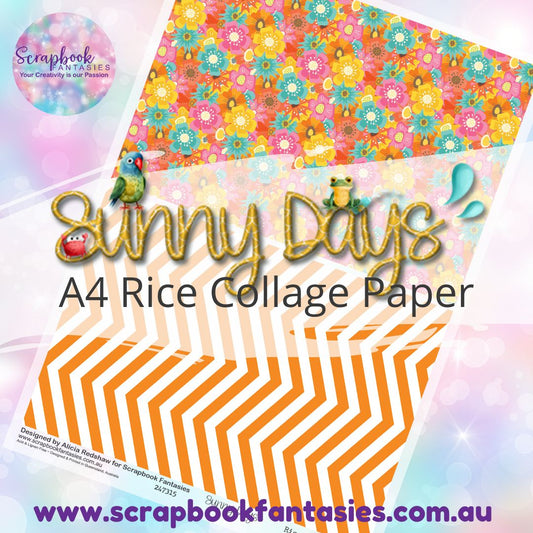 Sunny Days A4 Rice Collage Paper - Patterned Halves 9 247315