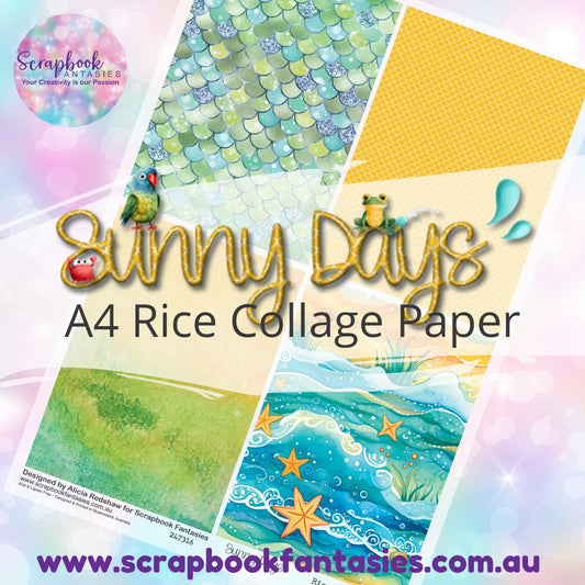 Sunny Days A4 Rice Collage Paper - Patterned Quarters 1 247316