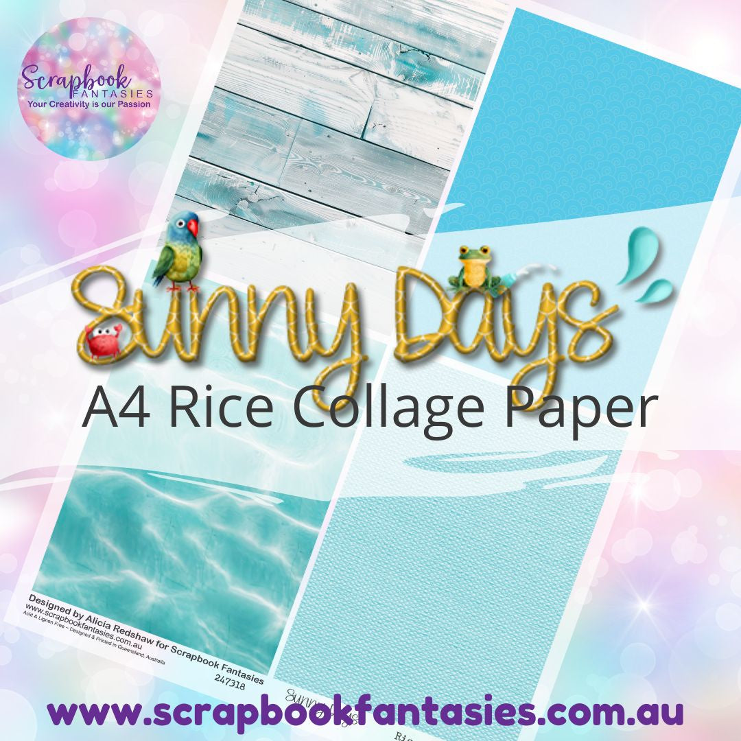 Sunny Days A4 Rice Collage Paper - Patterned Quarters 3 247318