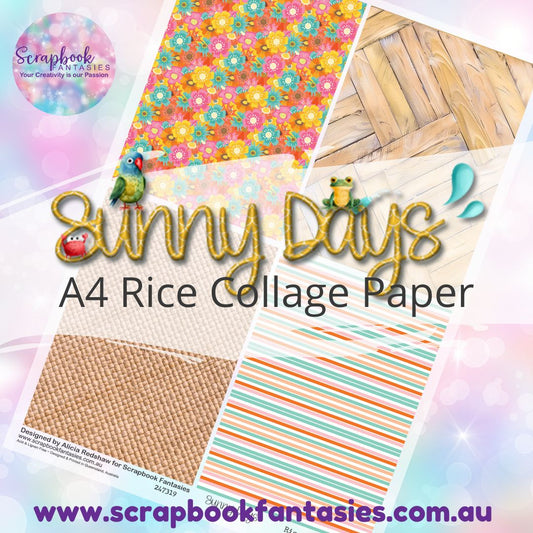 Sunny Days A4 Rice Collage Paper - Patterned Quarters 4 247319