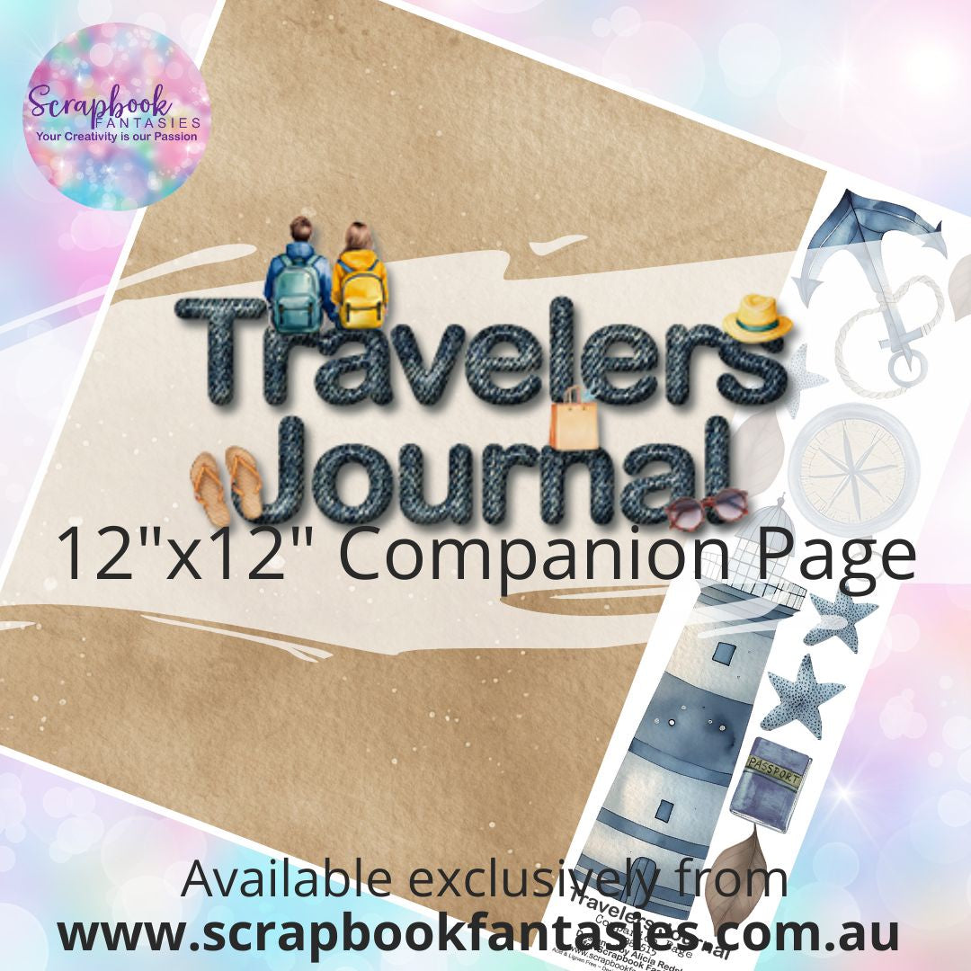 Travelers Journal 12"x12" Single-sided Companion Page - Lighthouse 388515