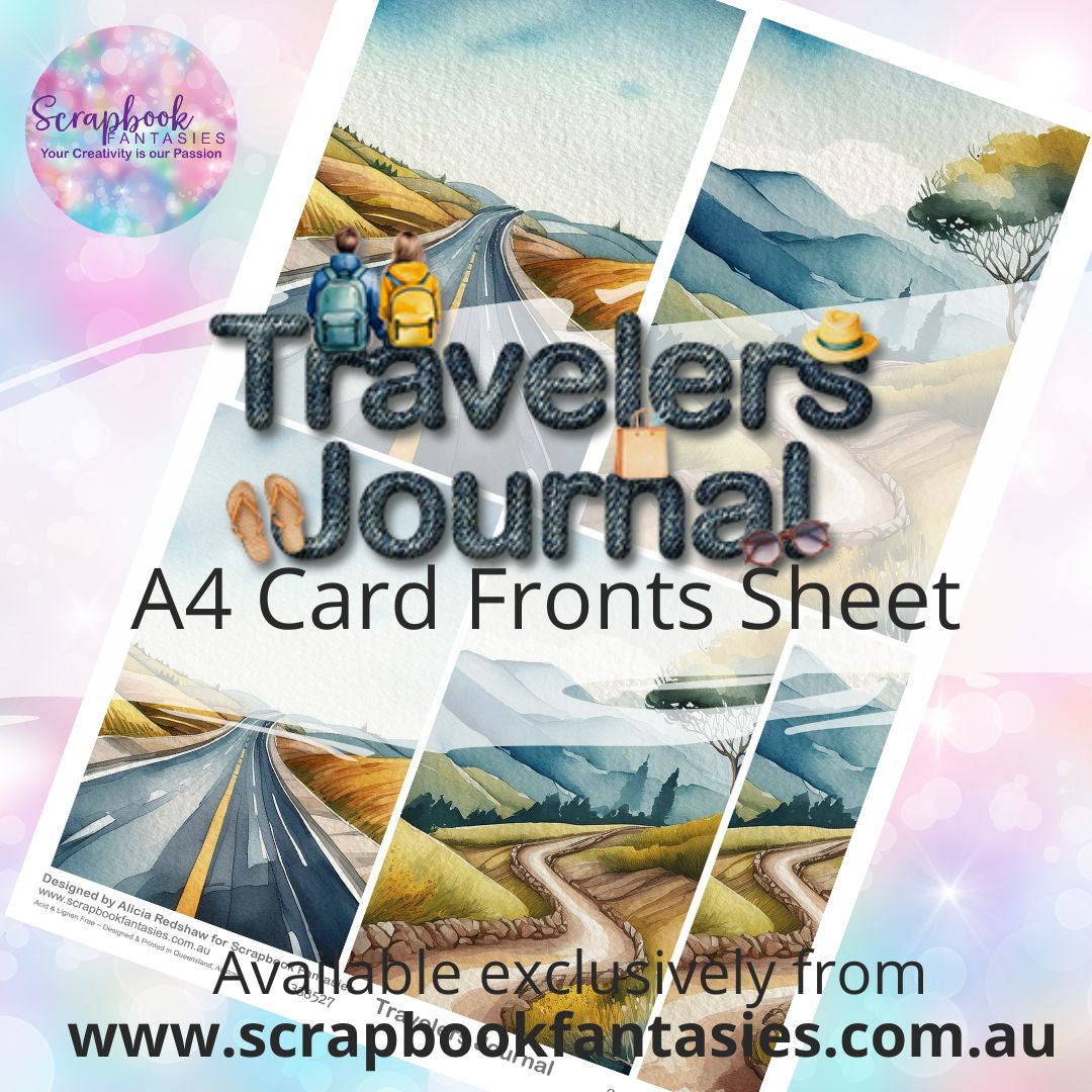 Travelers Journal A4 Card Fronts Sheet  - Roads 1 388533