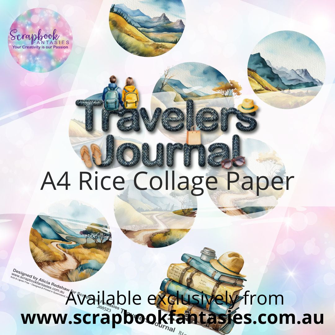 Travelers Journal A4 Rice Collage Paper - Scenes 1 388523