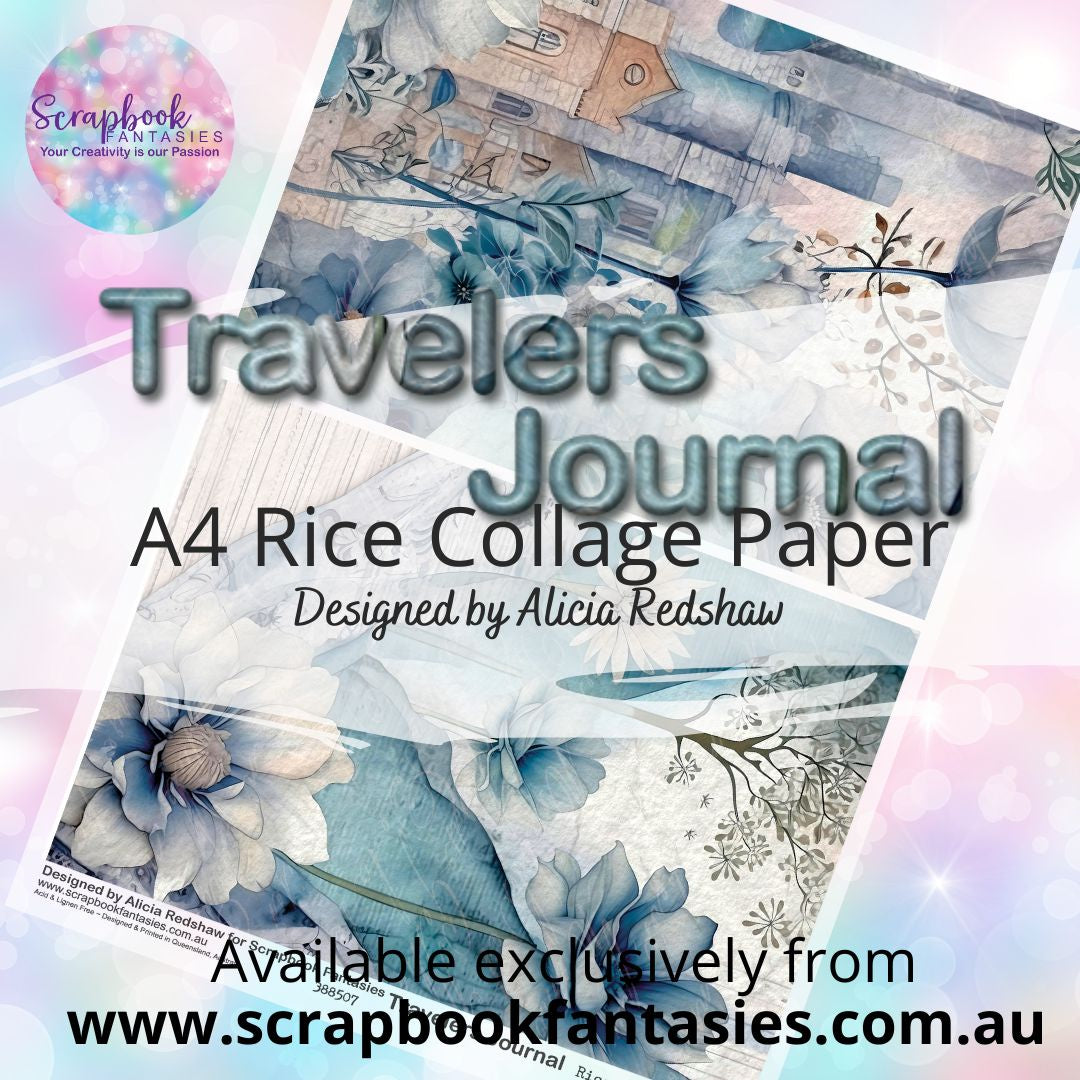 Travelers Journal A4 Rice Collage Paper - Travelers Collage Pair 1 388507