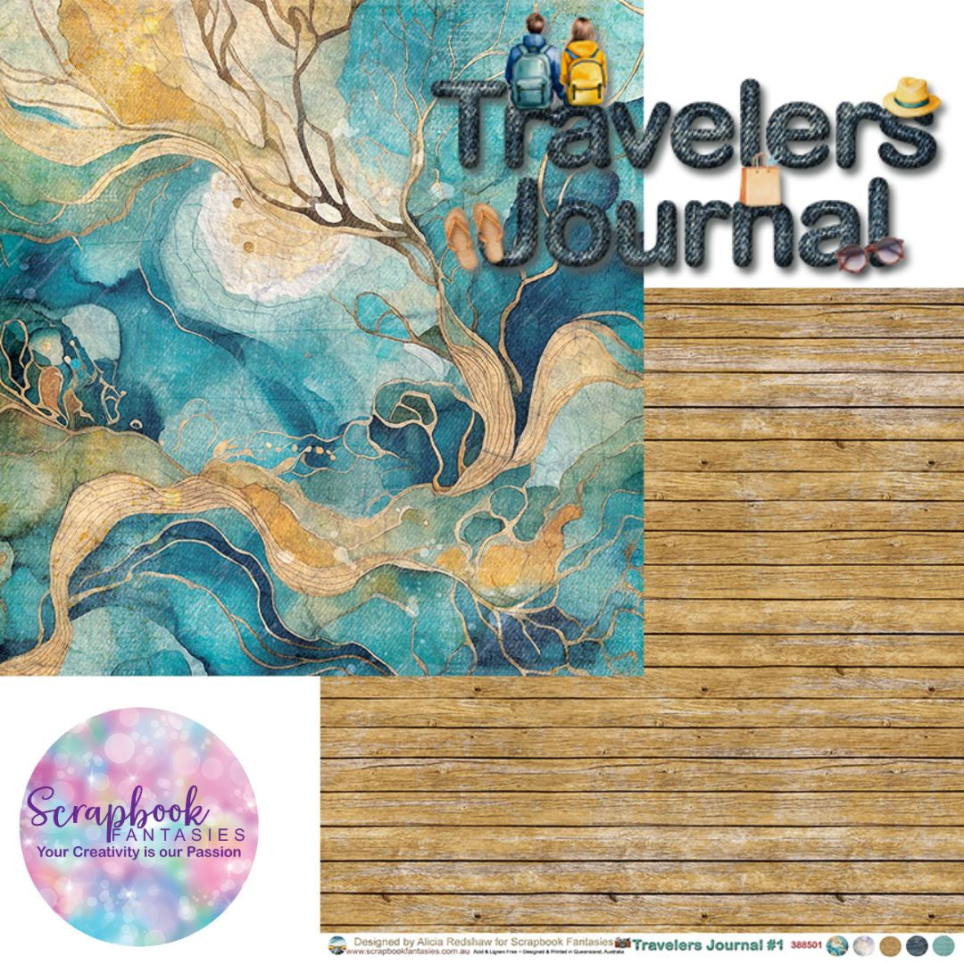 Travelers Journal 12x12 Double-Sided Patterned Paper 1 - 388501