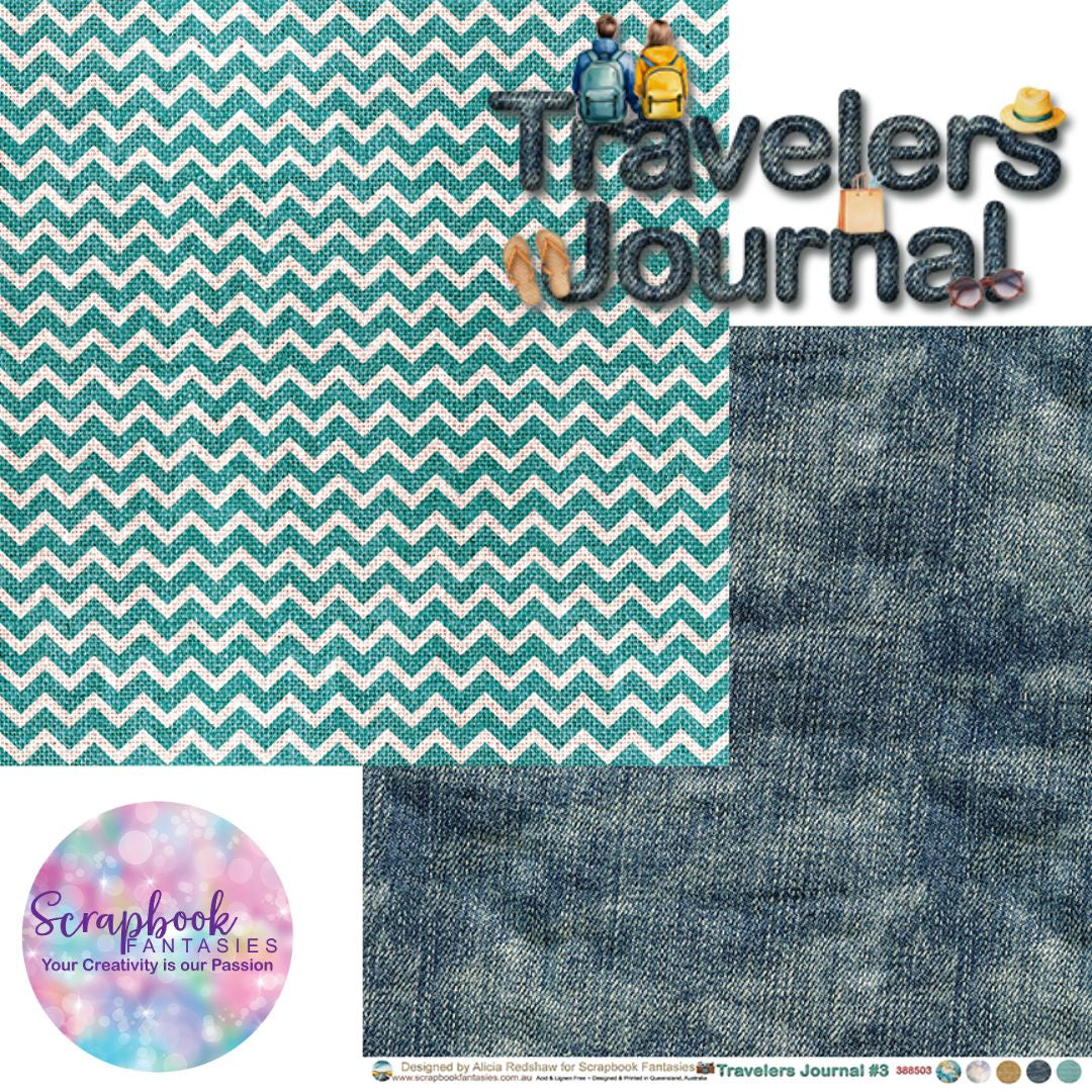 Travelers Journal 12x12 Double-Sided Patterned Paper 3 - 388503