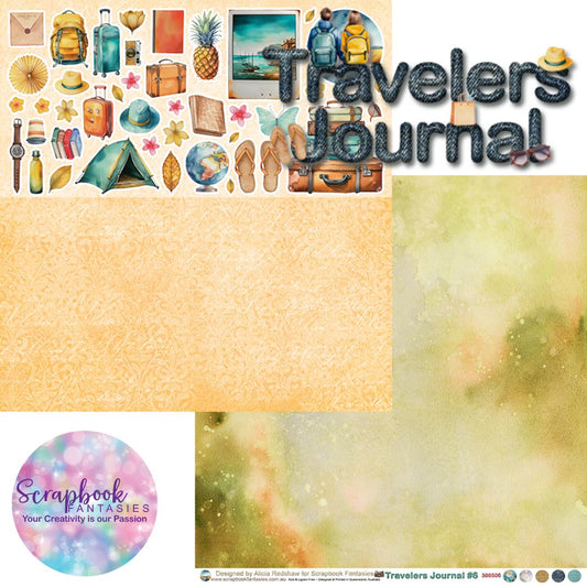 Travelers Journal 12x12 Double-Sided Patterned Paper 6 - 388506