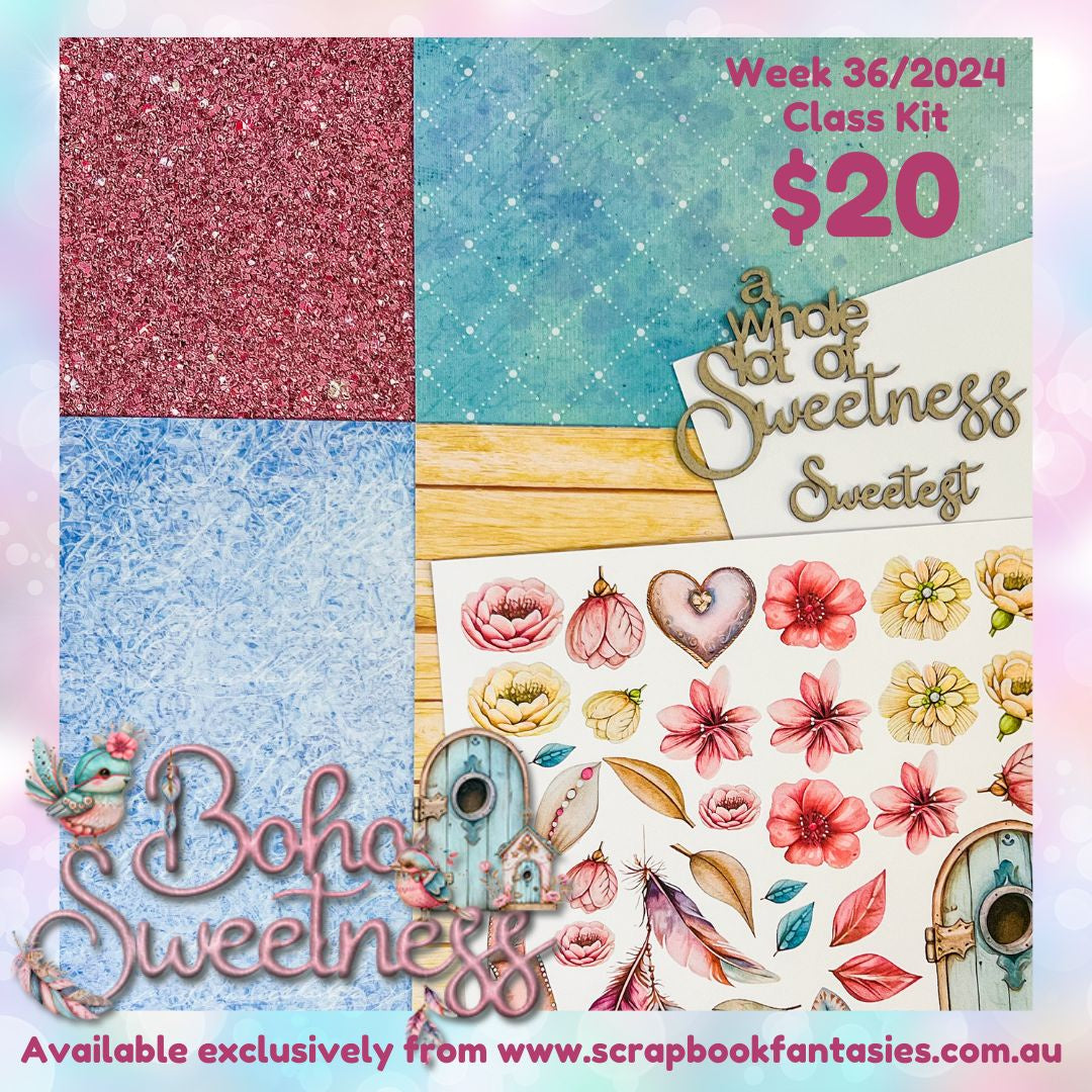 Class Kit for Live Classes Week 36/2024 with Alicia Redshaw (Monday 2 September) - Boho Sweetness Collection