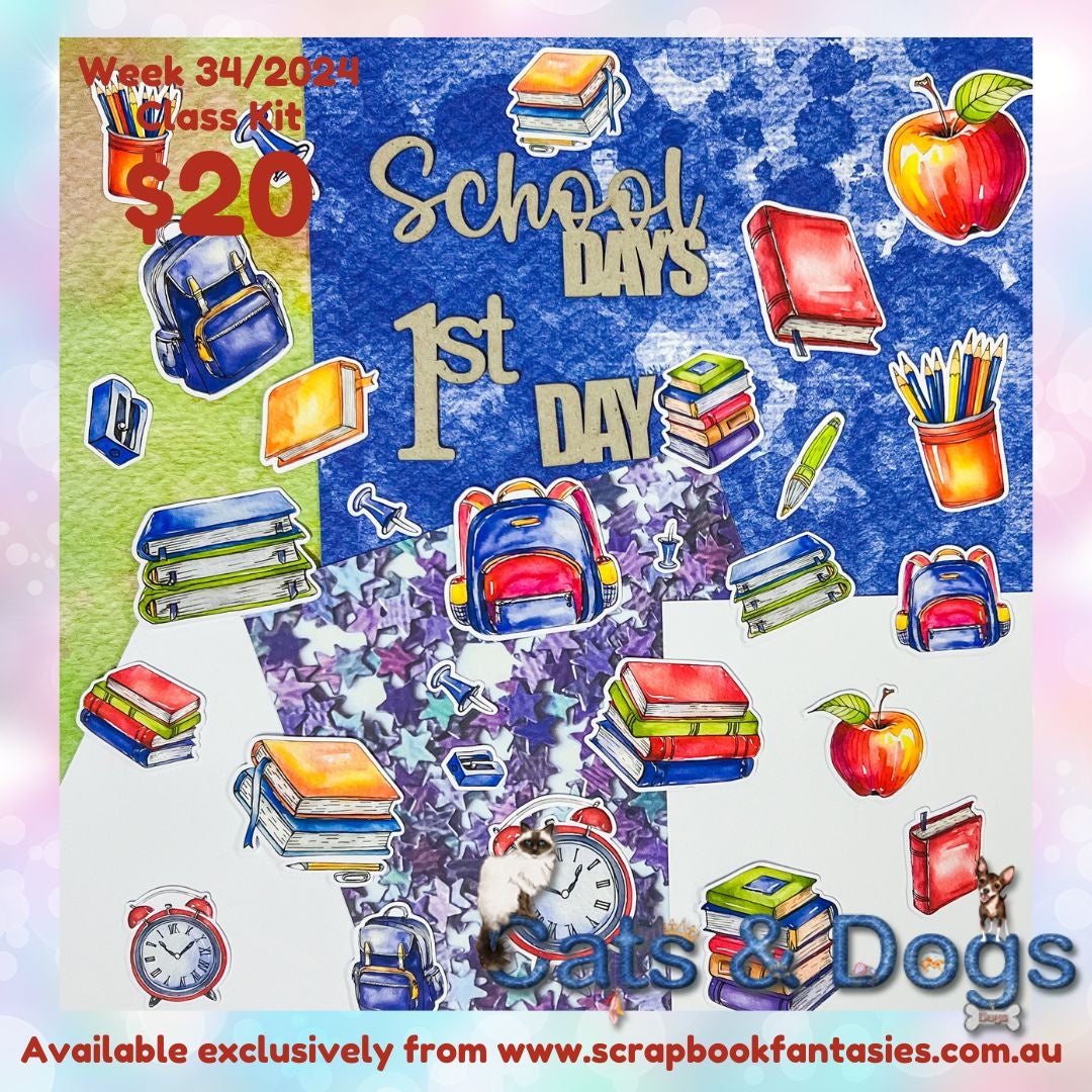 Class Kit for Live Classes Week 34/2024 with Alicia Redshaw (Monday 19 August) - Cats & Dogs + School Days Collections