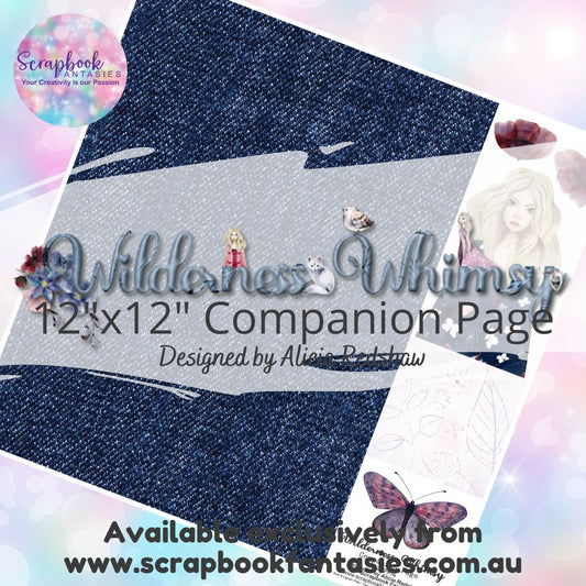 Wilderness Whimsy 12"x12" Single-sided Companion Page - Navy Denim 249904