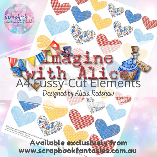 Imagine with Alice A4 Colour Fussy-Cut Elements - Hearts 7349217