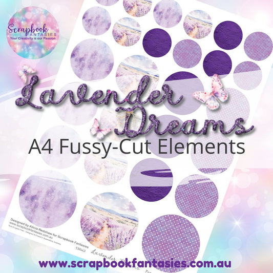 Lavender Dreams A4 Colour Fussy-Cut Elements - Circles 1 532443