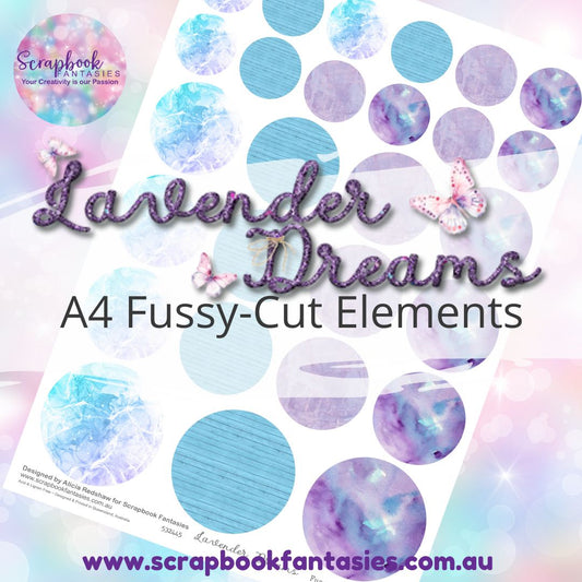 Lavender Dreams A4 Colour Fussy-Cut Elements - Circles 3 532445