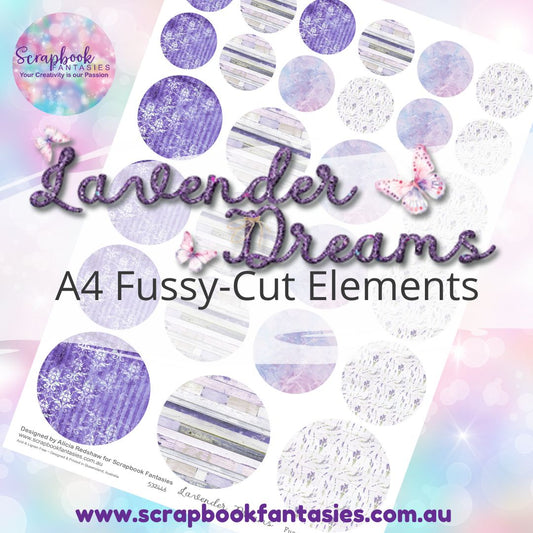 Lavender Dreams A4 Colour Fussy-Cut Elements - Circles 4 532446