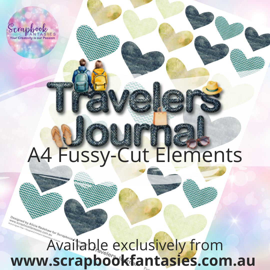 Travelers Journal A4 Colour Fussy-Cut Elements - Hearts 1 388539