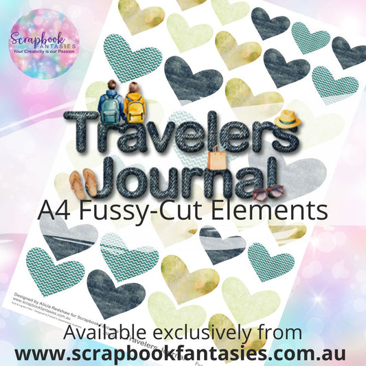 Travelers Journal A4 Colour Fussy-Cut Elements - Hearts 1 388539