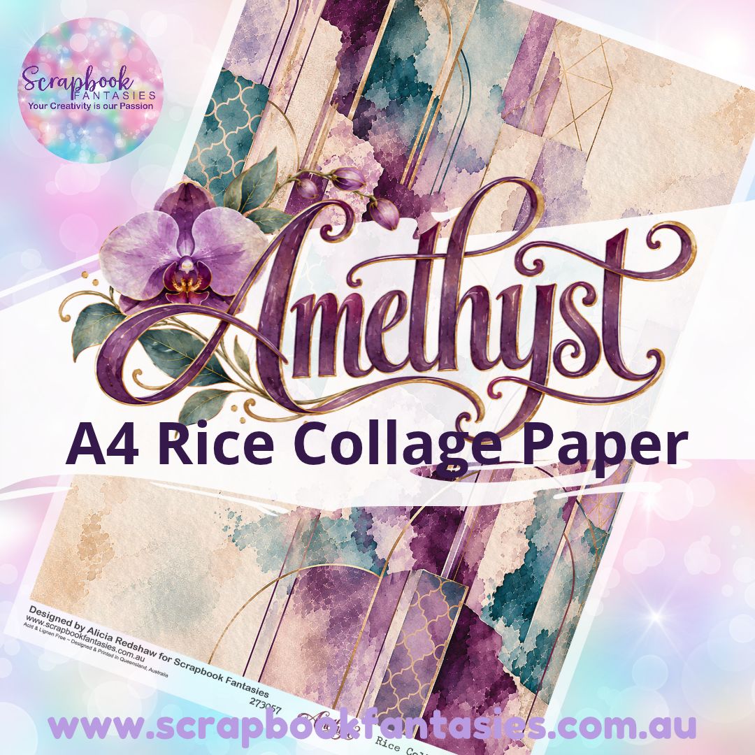 Amethyst A4 Rice Collage Paper - Collage 2 273057