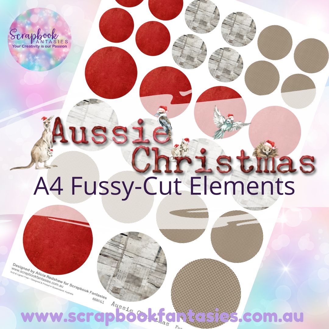 Aussie Christmas A4 Colour Fussy-Cut Elements - Circles 3 888041