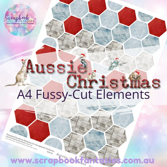 Aussie Christmas A4 Colour Fussy-Cut Elements - Hexagons 1 888048