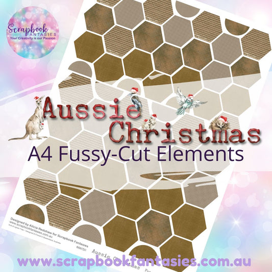 Aussie Christmas A4 Colour Fussy-Cut Elements - Hexagons 3 888050