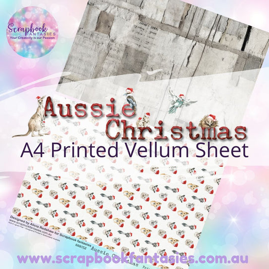 Aussie Christmas A4 Printed Vellum Sheet - Halves 2 888052