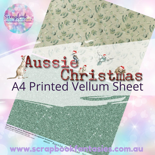 Aussie Christmas A4 Printed Vellum Sheet - Halves 3 888053